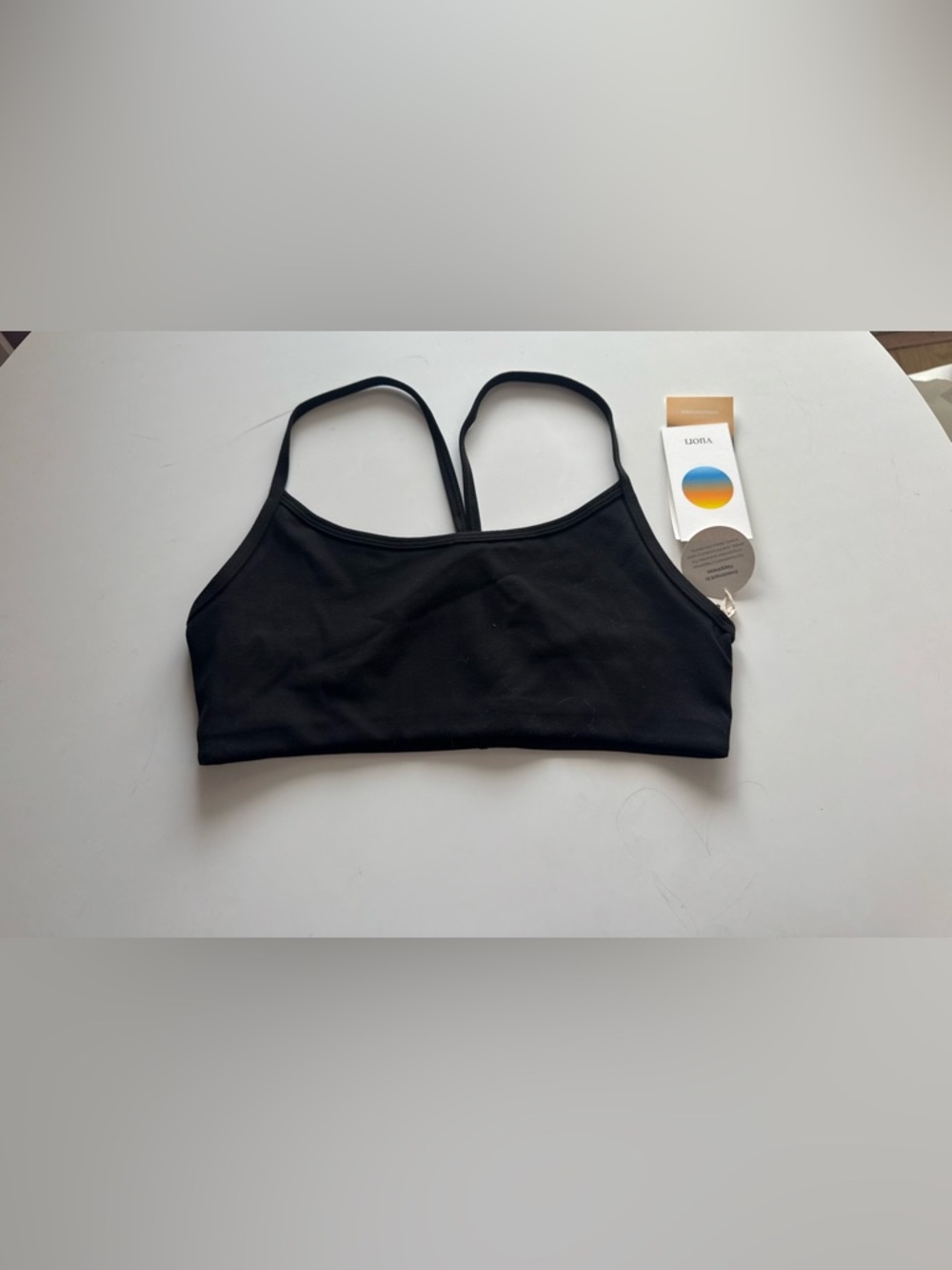 Vuori Black Strappy Sports Bralette AllTheFeels Bra New Size M